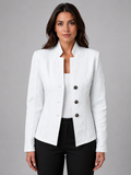 Women's Textured Tailored Blazer – Structured Fit Jacket