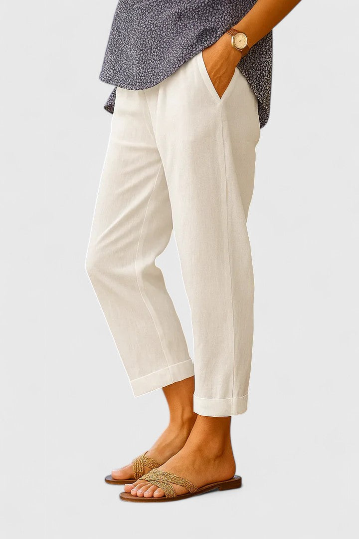 Women's Comfortable Elegant Trousers – Lightweight Relaxed Design