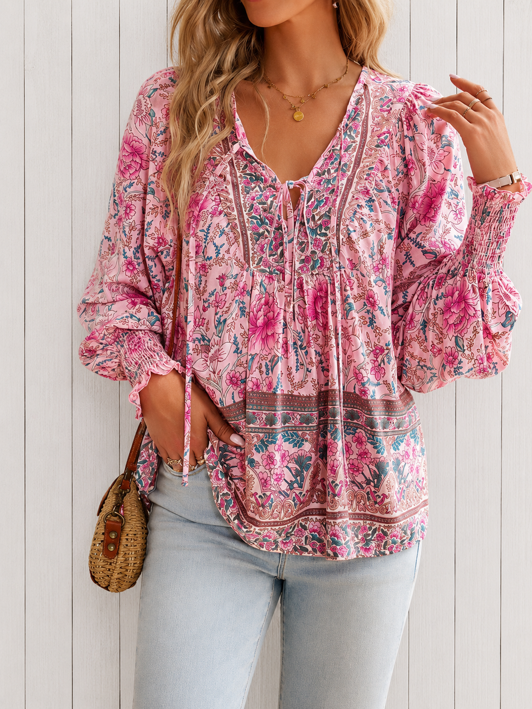 Women's Bohemian Lightweight Blouse – Spring Elegant Design