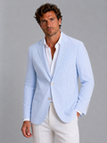 Men’s Striped Blazer – Lightweight Tailored Suit Jacket