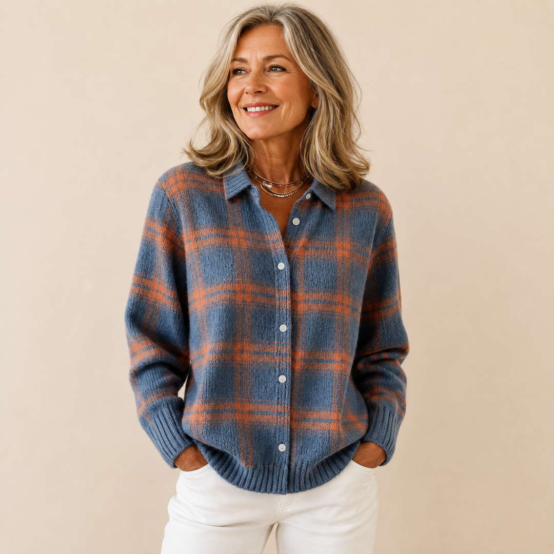 Women's Knitted Warm Jacket – Denim Summer Design