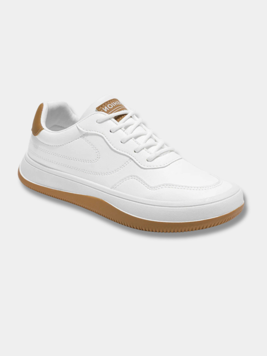 Women's Leather Elegant Trainers – Timeless Padded Finish