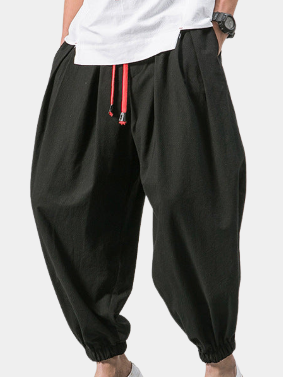 Women's Oversized Cotton Trousers – Relaxed Linen Design