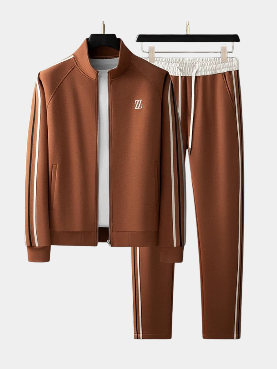 Men's Elegant Striped Tracksuit Set – Modern Refined Design