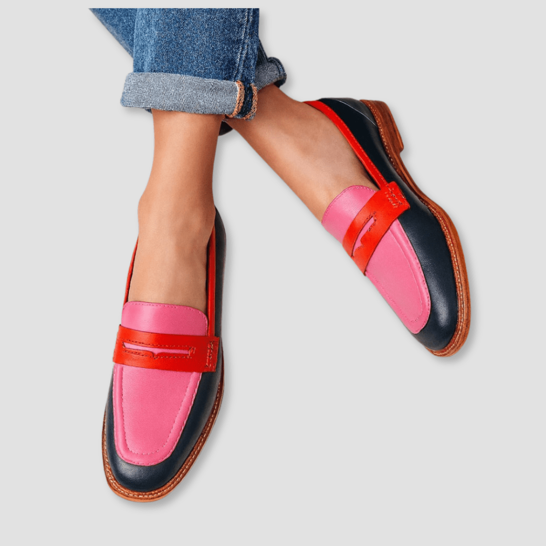 Women's Leather Classic Loafers – Breathable Padded Finish