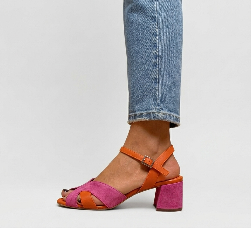 Women's Heeled Supportive Court Shoes – Breathable Non-Slip Finish in Pink