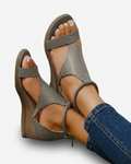Women’s Wedge Sandals – Modern Leather Look