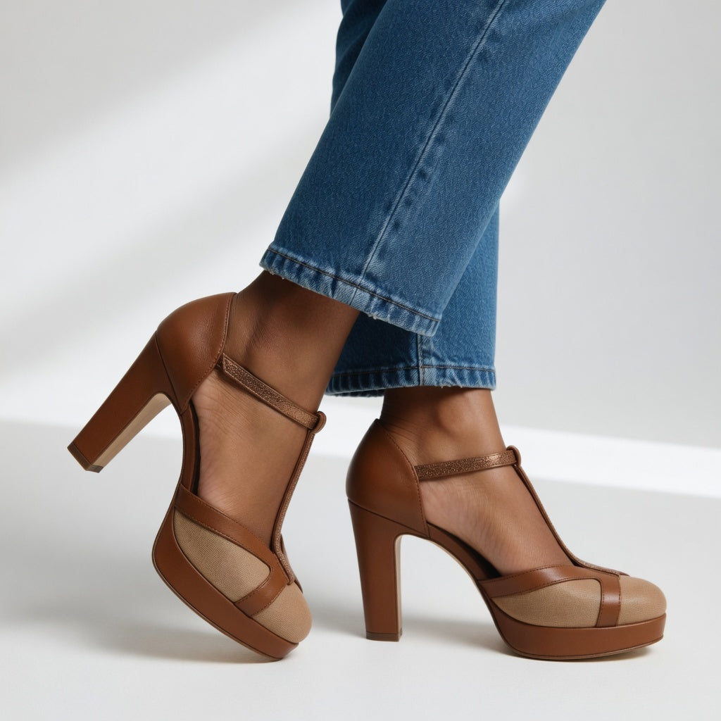 Women's Heeled Supportive Court Shoes – Everyday Essential