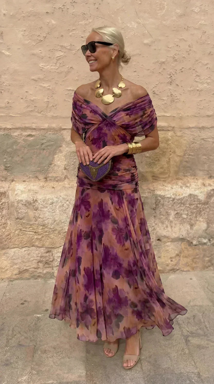 Women's Printed Refined Maxi Dress – Elegant Lightweight Style