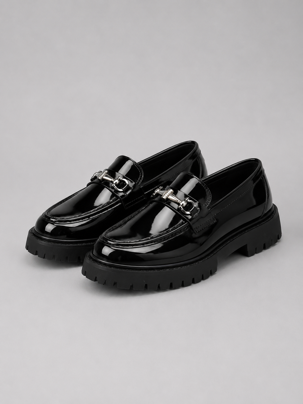Men’s Chunky Sole Loafers – British Style Slip-On Shoes
