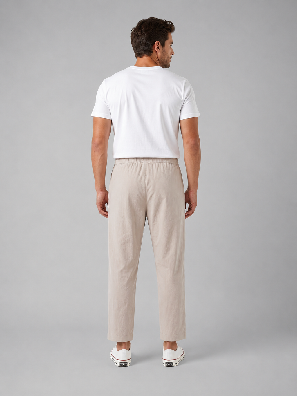 Men’s Drawstring Cropped Trousers – Relaxed Fit Summer Style