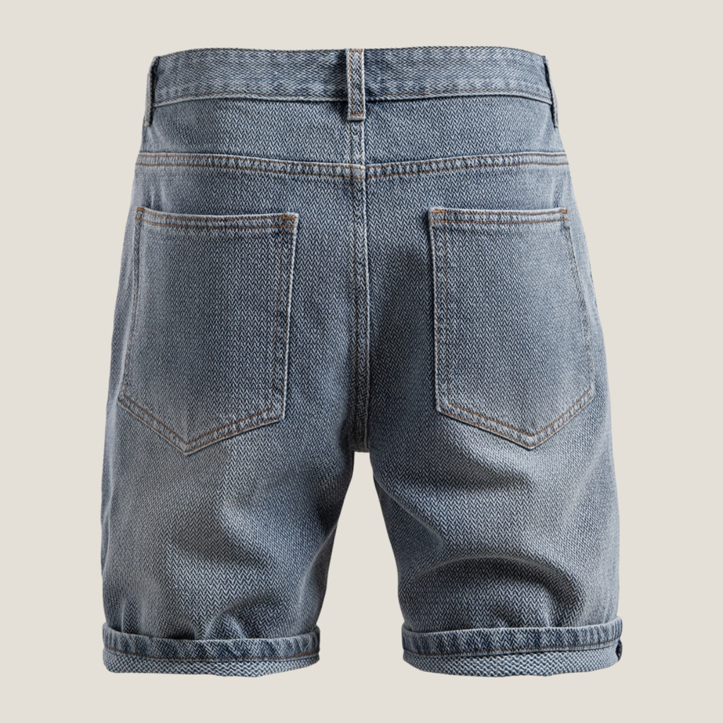 Men’s Denim Shorts – Relaxed Fit Rolled Hem Summer Style