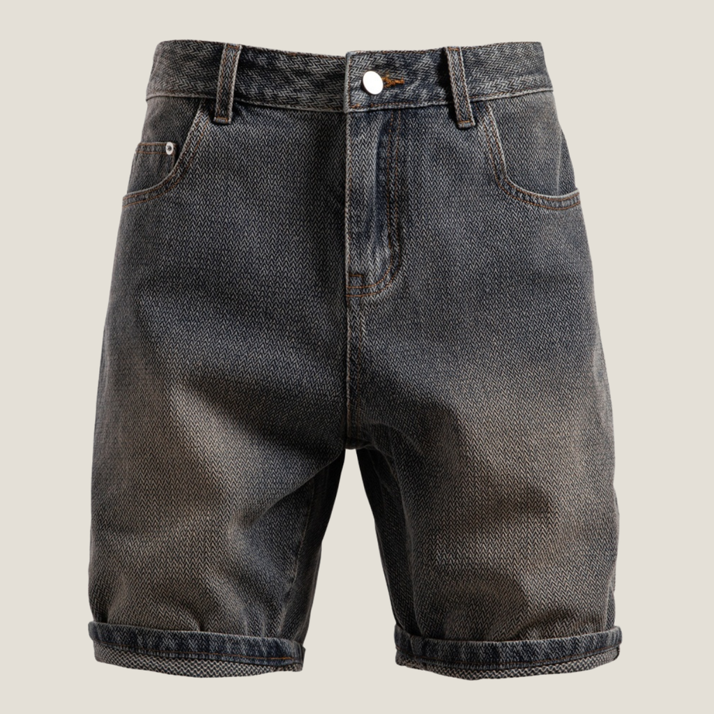 Men’s Denim Shorts – Relaxed Fit Rolled Hem Summer Style