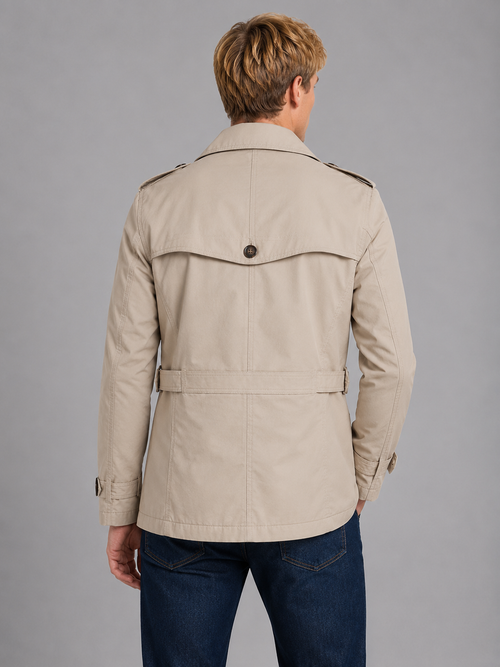 Men's Double Breasted Trench Coat – Classic Belted Overcoat