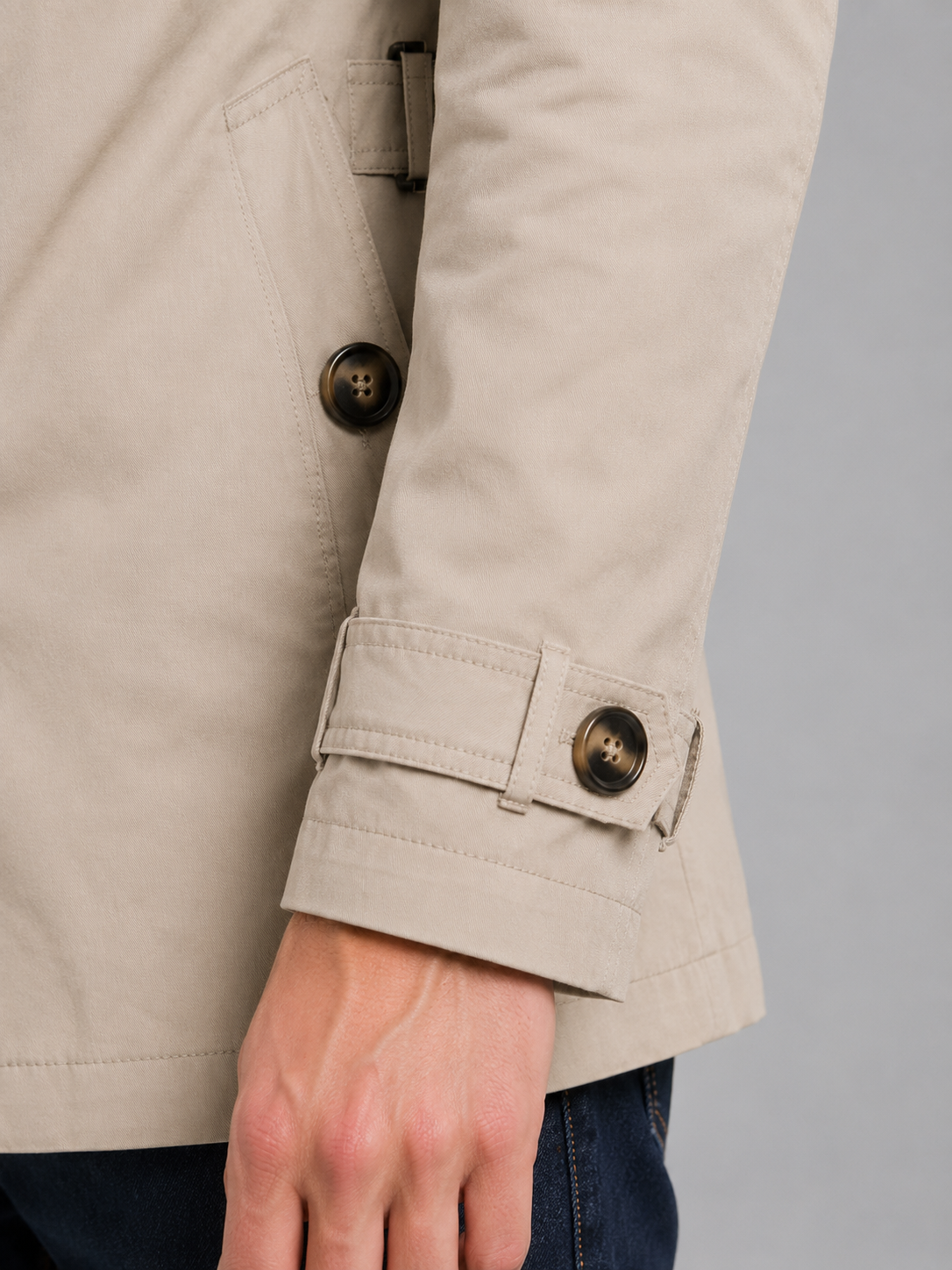 Men's Double Breasted Trench Coat – Classic Belted Overcoat