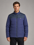 Men’s Fleece Lined Padded Jacket – Warm High Collar Winter Coat