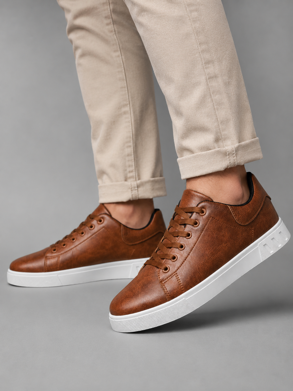 Men's Smart Casual Leather Trainers – Comfortable Everyday Sneakers