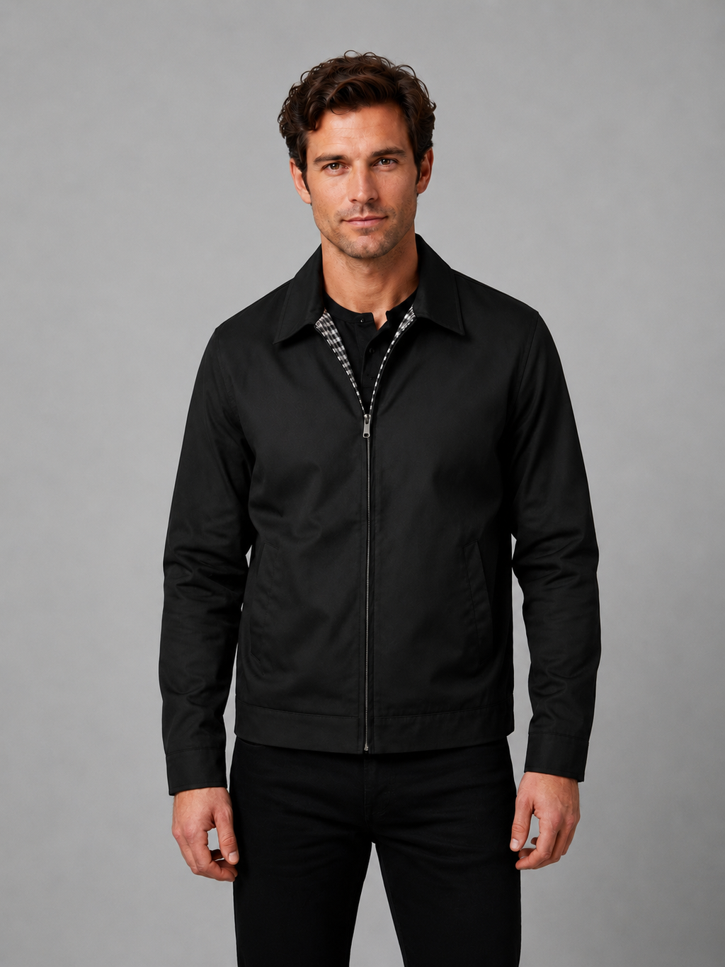 Men’s Lightweight Zip Jacket – Smart Casual British Style
