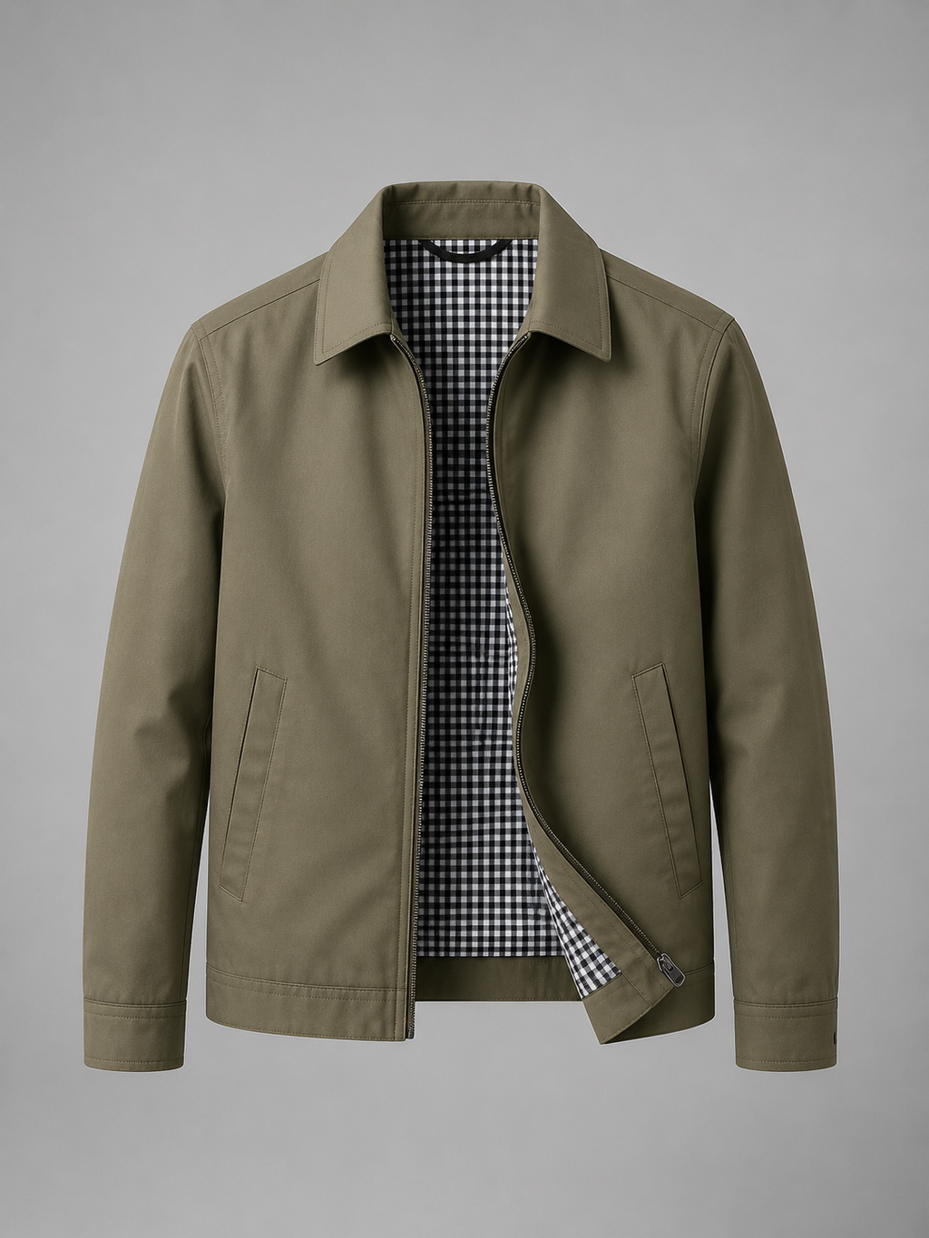 Men’s Lightweight Zip Jacket – Smart Casual British Style