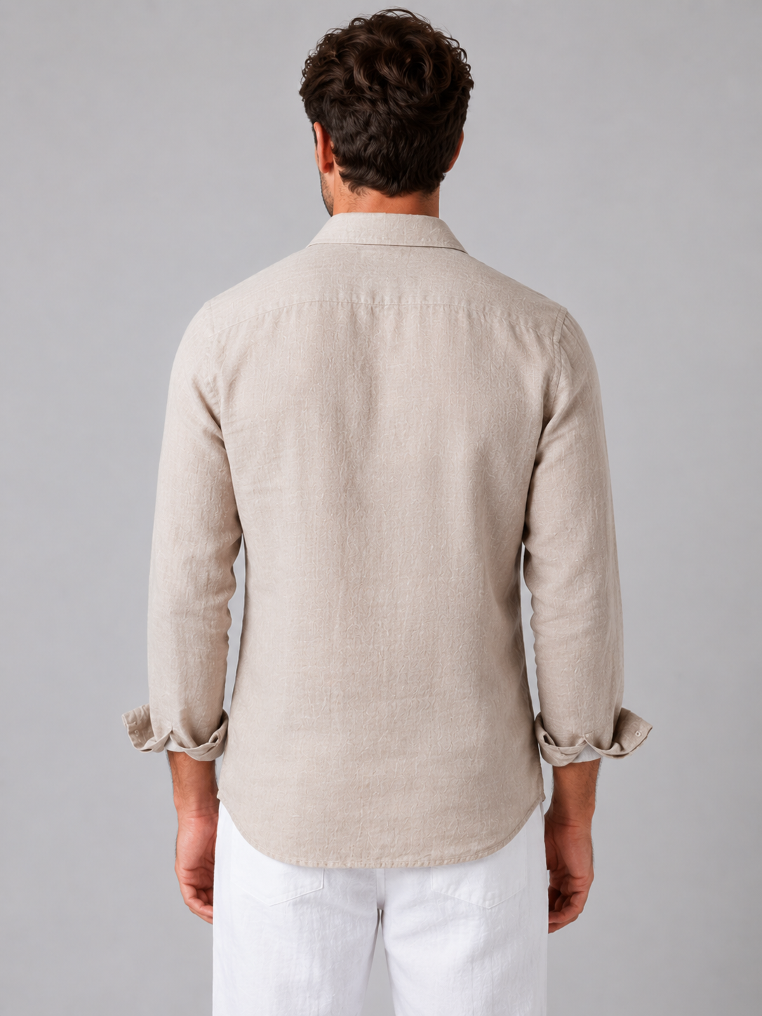 Men's Linen Look Button-Up Shirt – Relaxed Summer Style