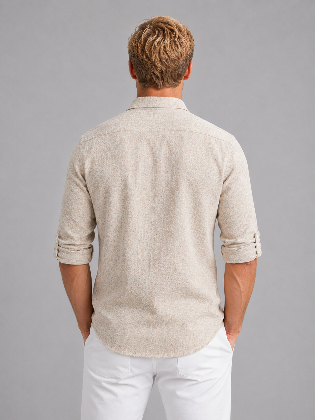 Men's Linen Look Long Sleeve Shirt – Relaxed Summer Style
