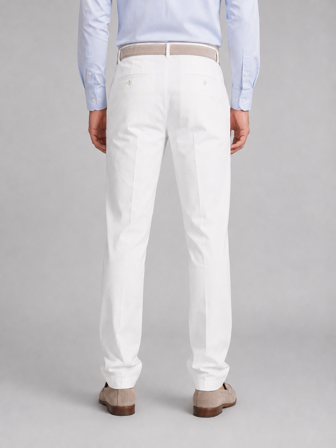 Men's Linen Look Straight Leg Trousers – Smart Relaxed Fit