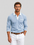 Men’s Long Sleeve Polo Shirt – Smart Casual Style