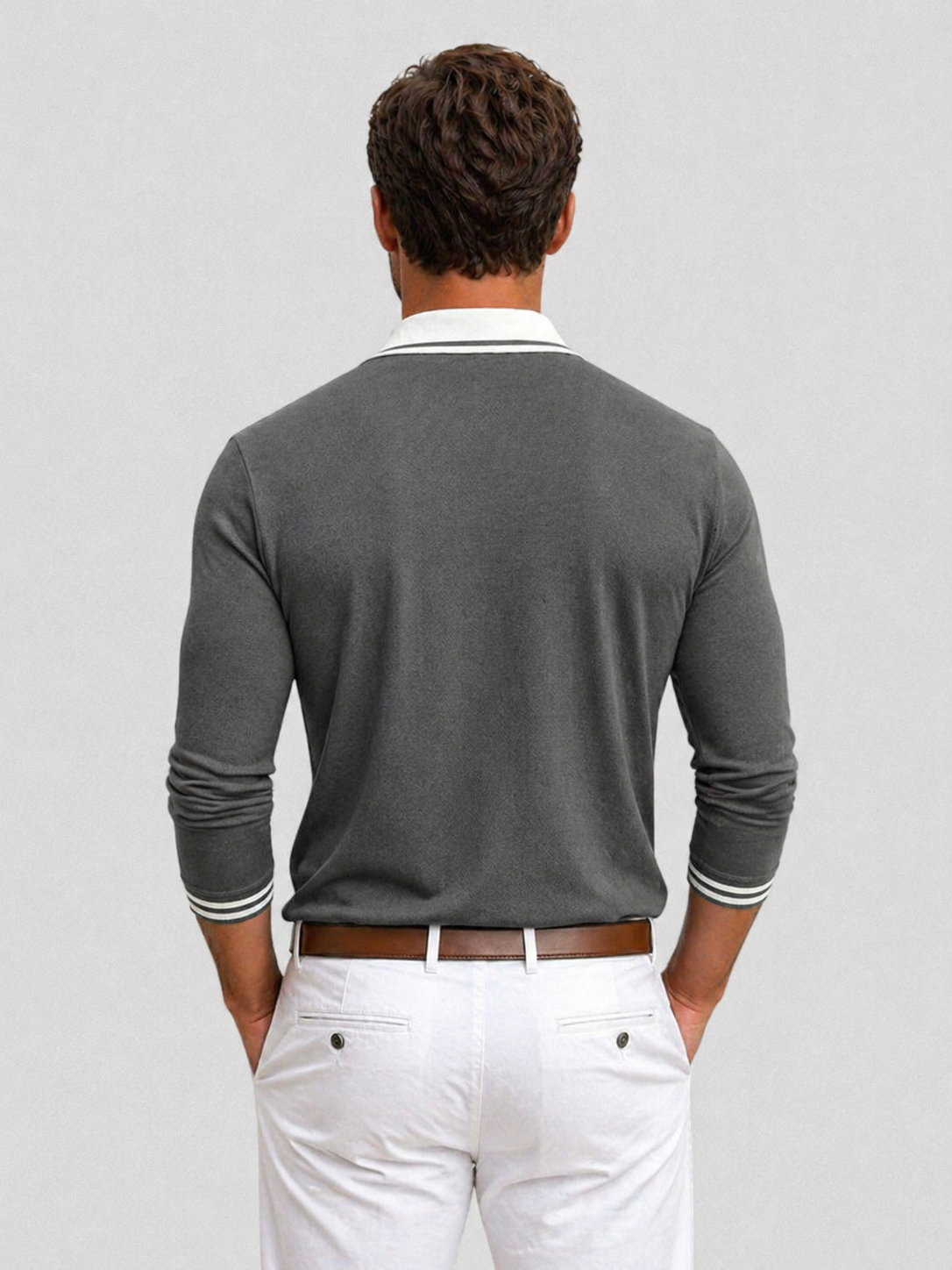 Men’s Long Sleeve Polo Shirt – Smart Casual Style