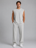 Men's Sleeveless Top & Wide Leg Trouser Co-Ord Set – Relaxed Fit