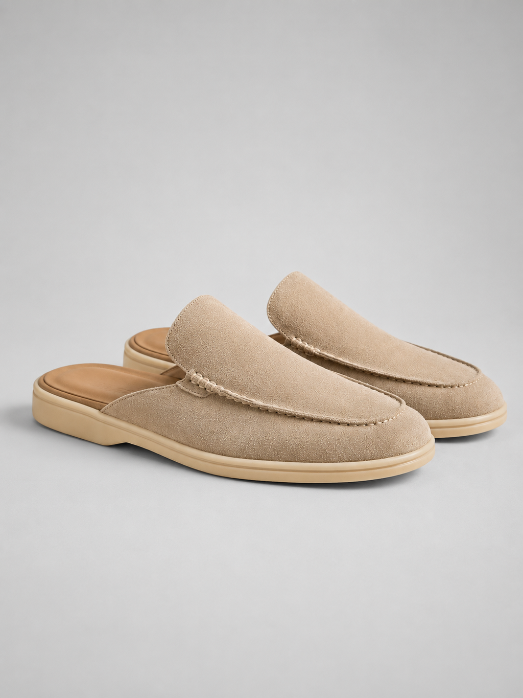 Men's Suede Mule Slip-On Loafers –  Smart Casual Comfort