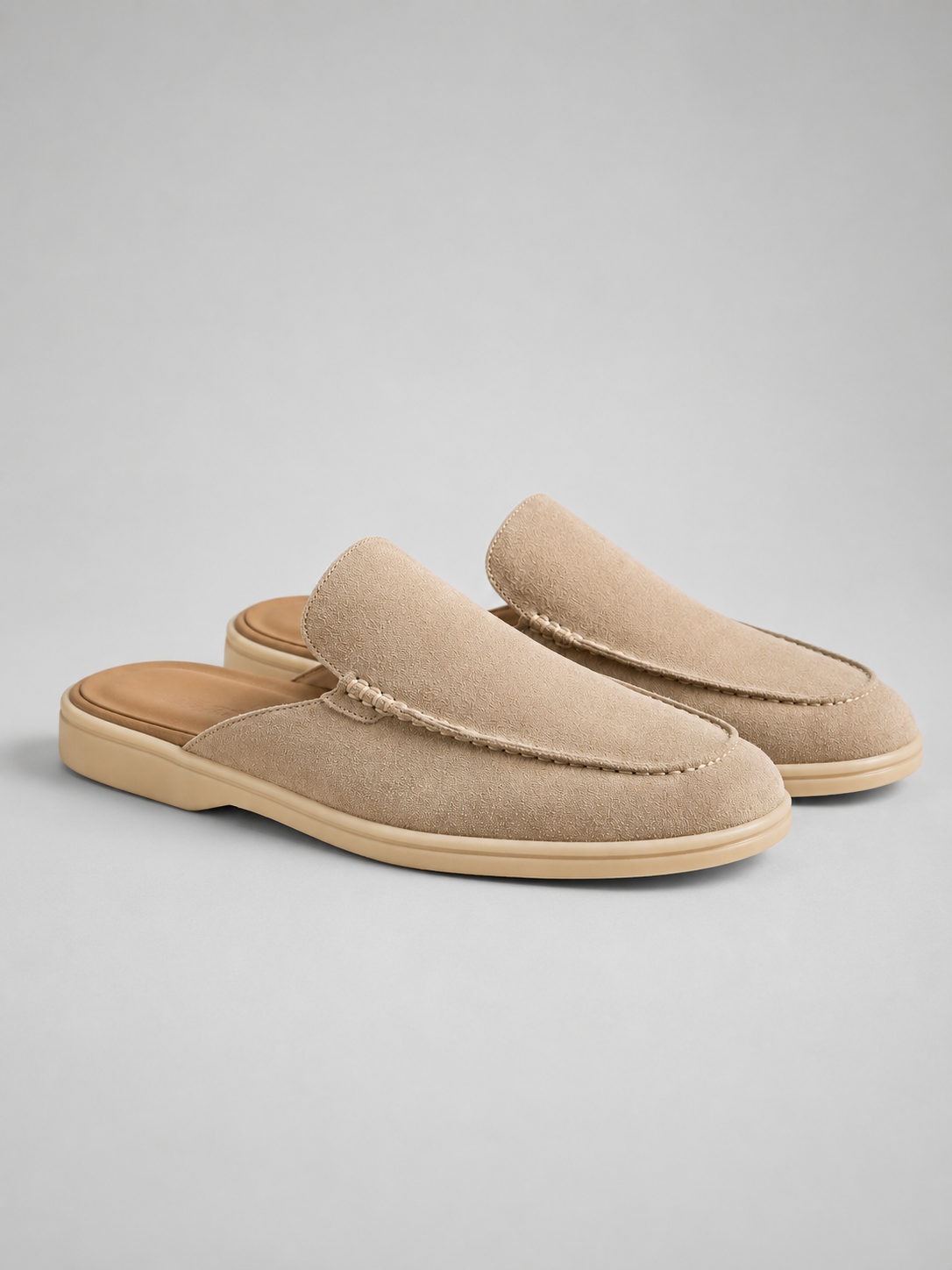 Men's Suede Mule Slip-On Loafers –  Smart Casual Comfort