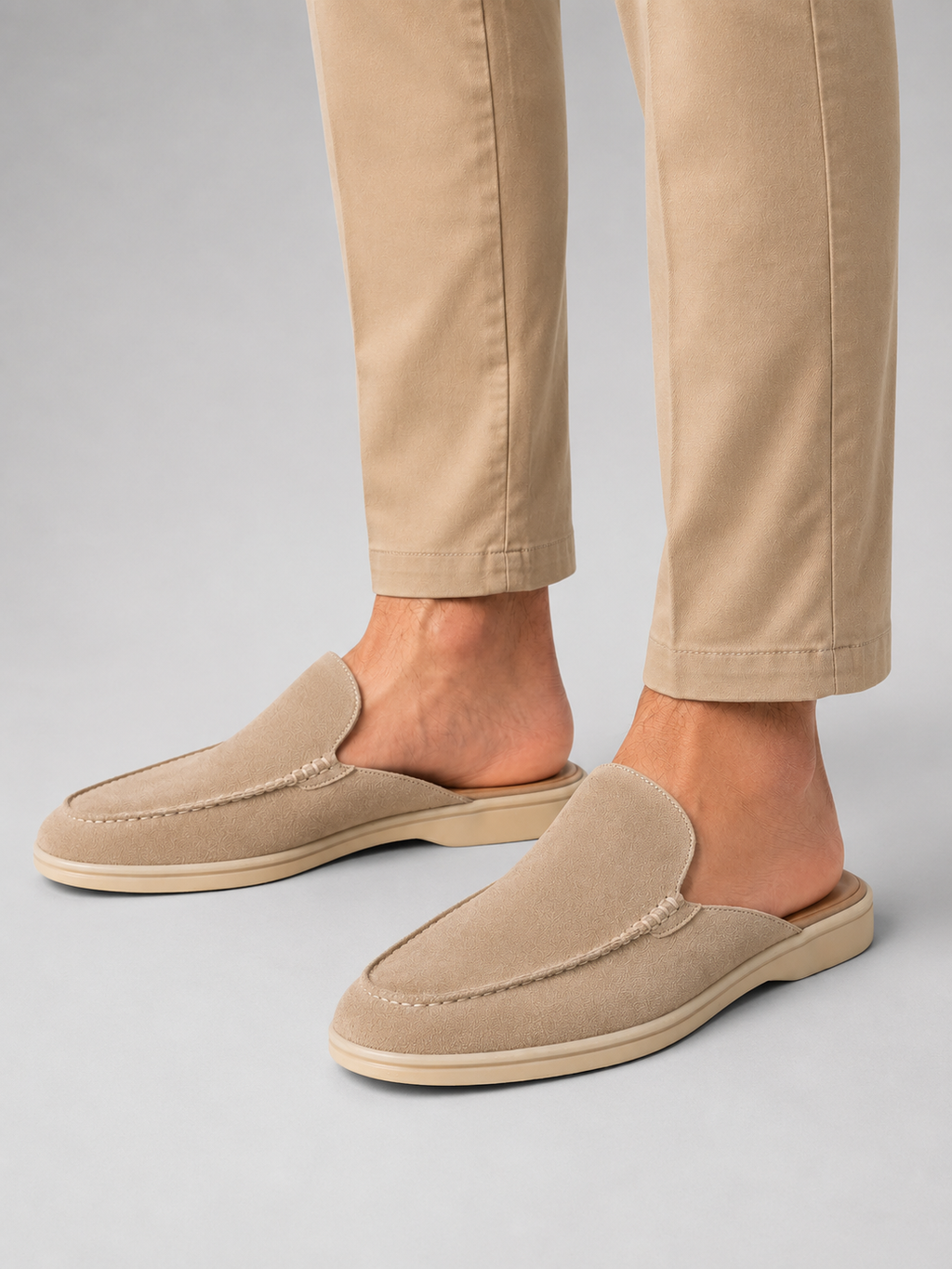 Men's Suede Mule Slip-On Loafers –  Smart Casual Comfort
