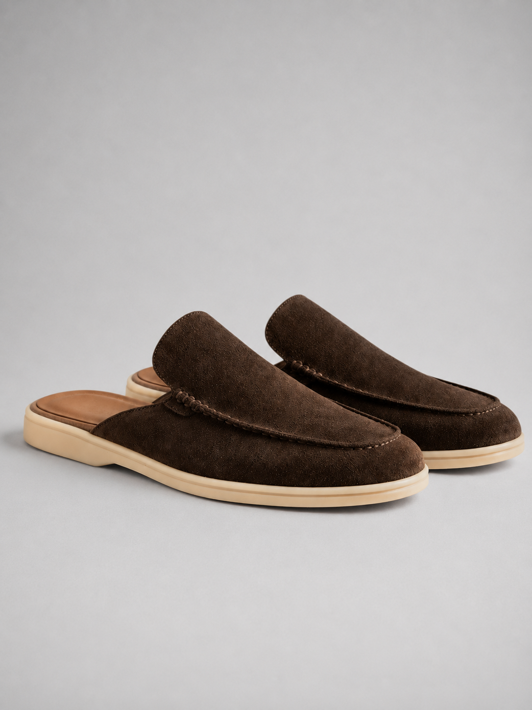 Men's Suede Mule Slip-On Loafers –  Smart Casual Comfort