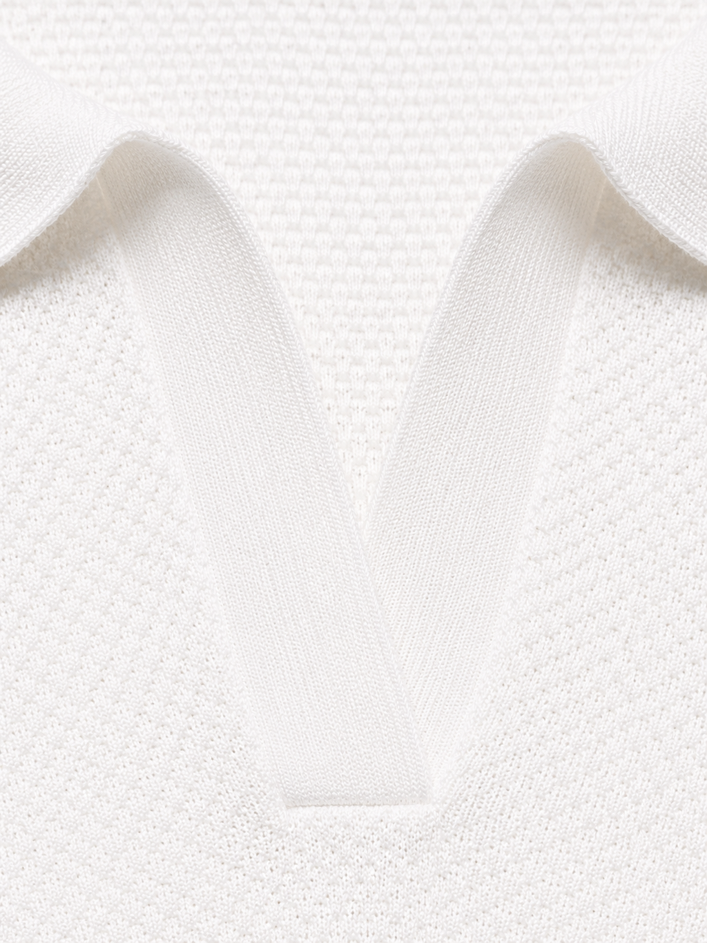 Men's Textured Knit Polo Shirt – Lightweight Breathable Summer Fit