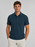 Men's Textured Knit Polo Shirt – Smart Casual Style