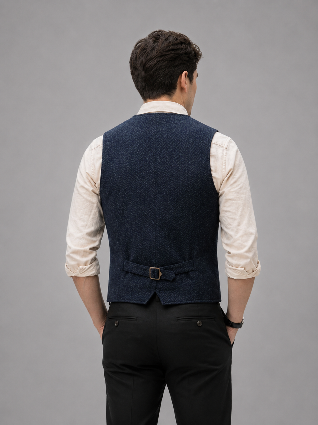 Men’s Tweed Waistcoat – Tailored Smart Casual Vest