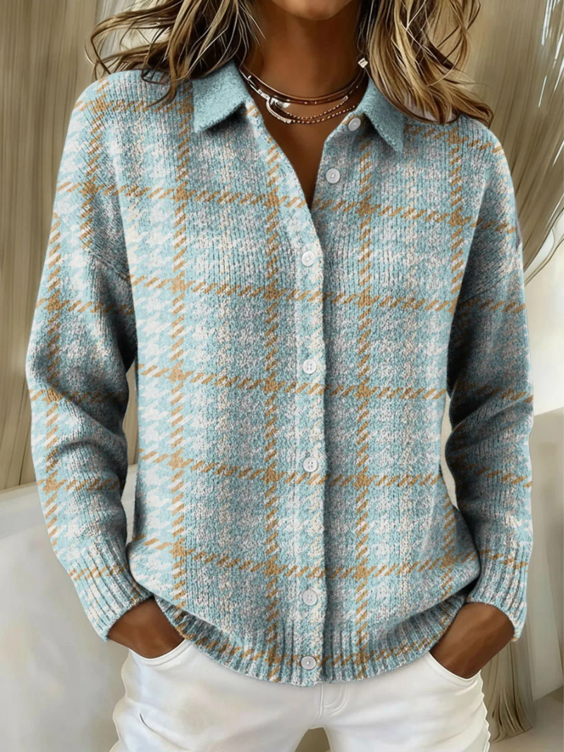 Women's Warm Knitted Cardigan – Relaxed Flexible Design