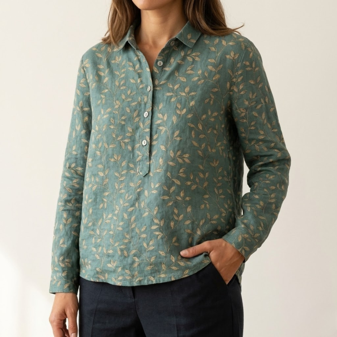 Women's Elegant Flowing Shirt – Print 60