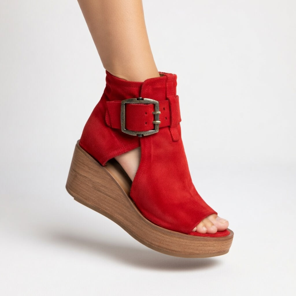 Women's Heeled Supportive Ankle Boots – Breathable Non-Slip Finish