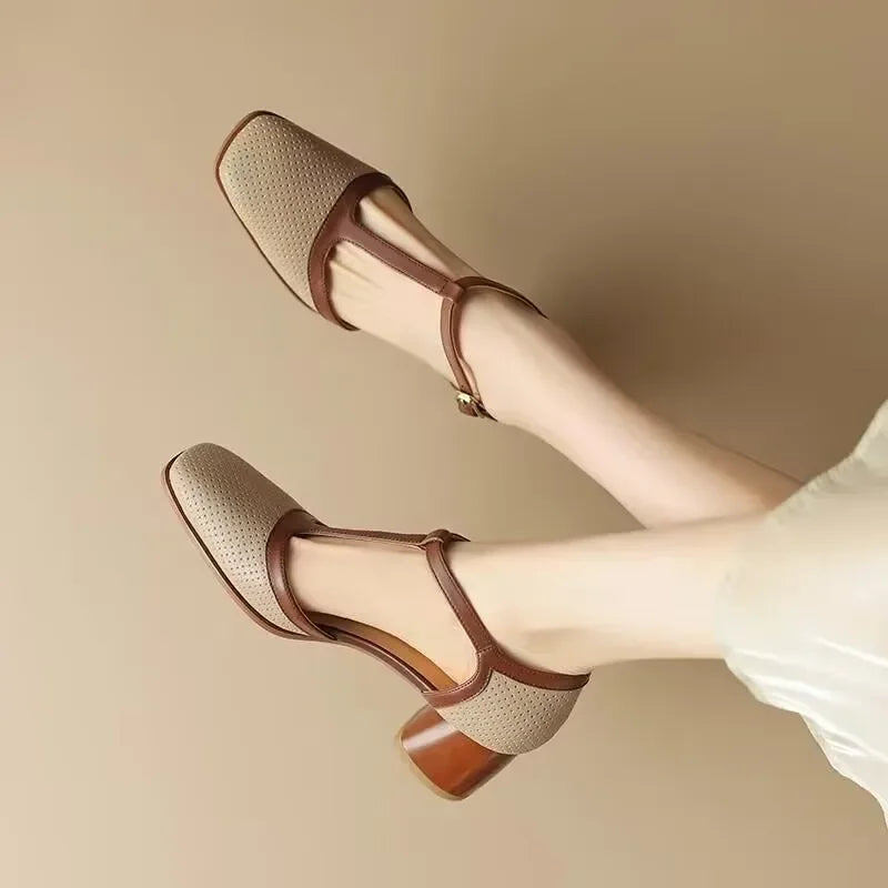 Women's Heeled Elegant Court Shoes – Classic Leather Finish