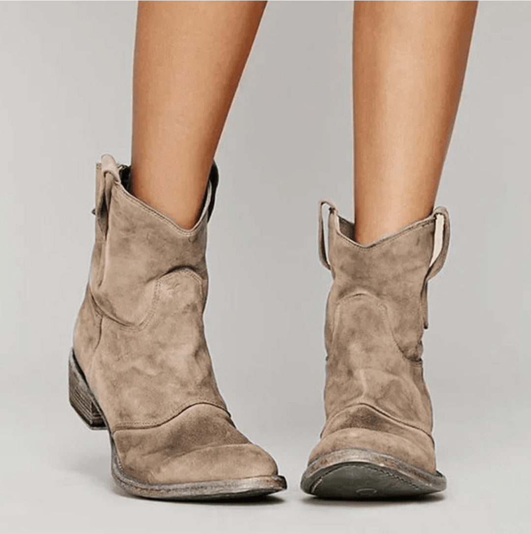 Women's Timeless Denim Boots – Elegant Heeled Finish in Blue