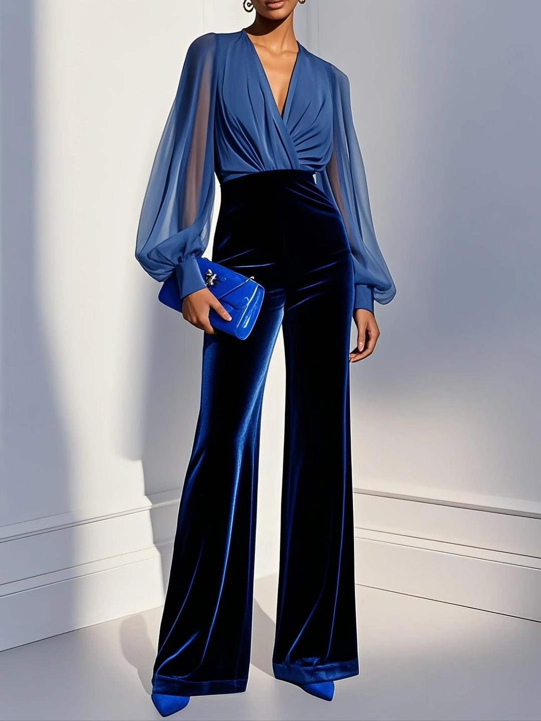 Women's Elegant Velvet Two-Piece Set – Comfortable Modern Design