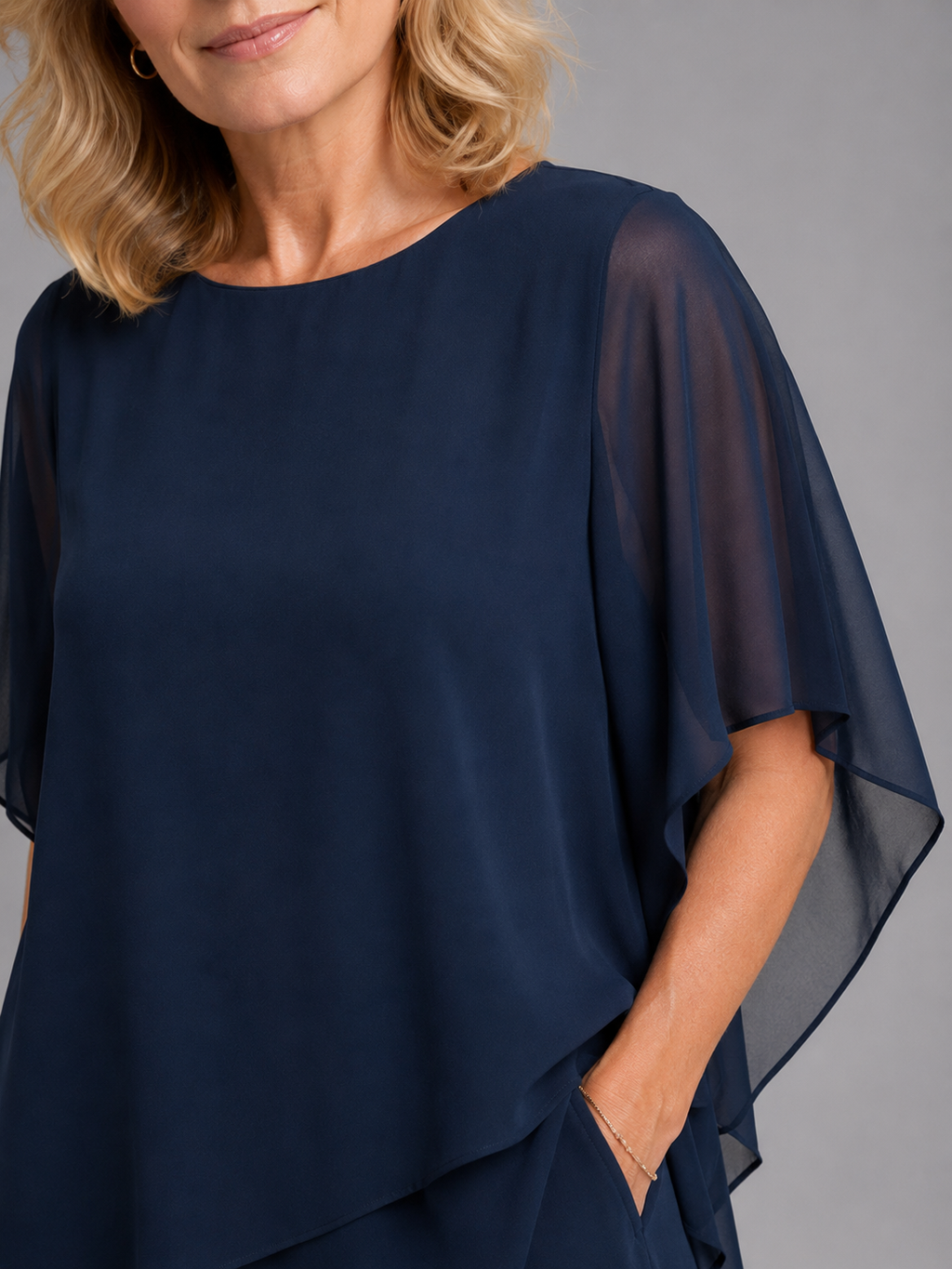 Women’s Chiffon Two-Piece Set – Flowing Wide-Leg Fit