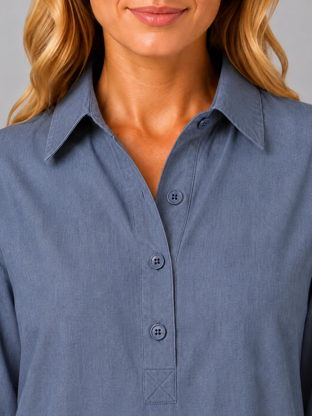 Women’s Cotton Blend Maxi Shirt Dress – Relaxed Tiered Summer Fit