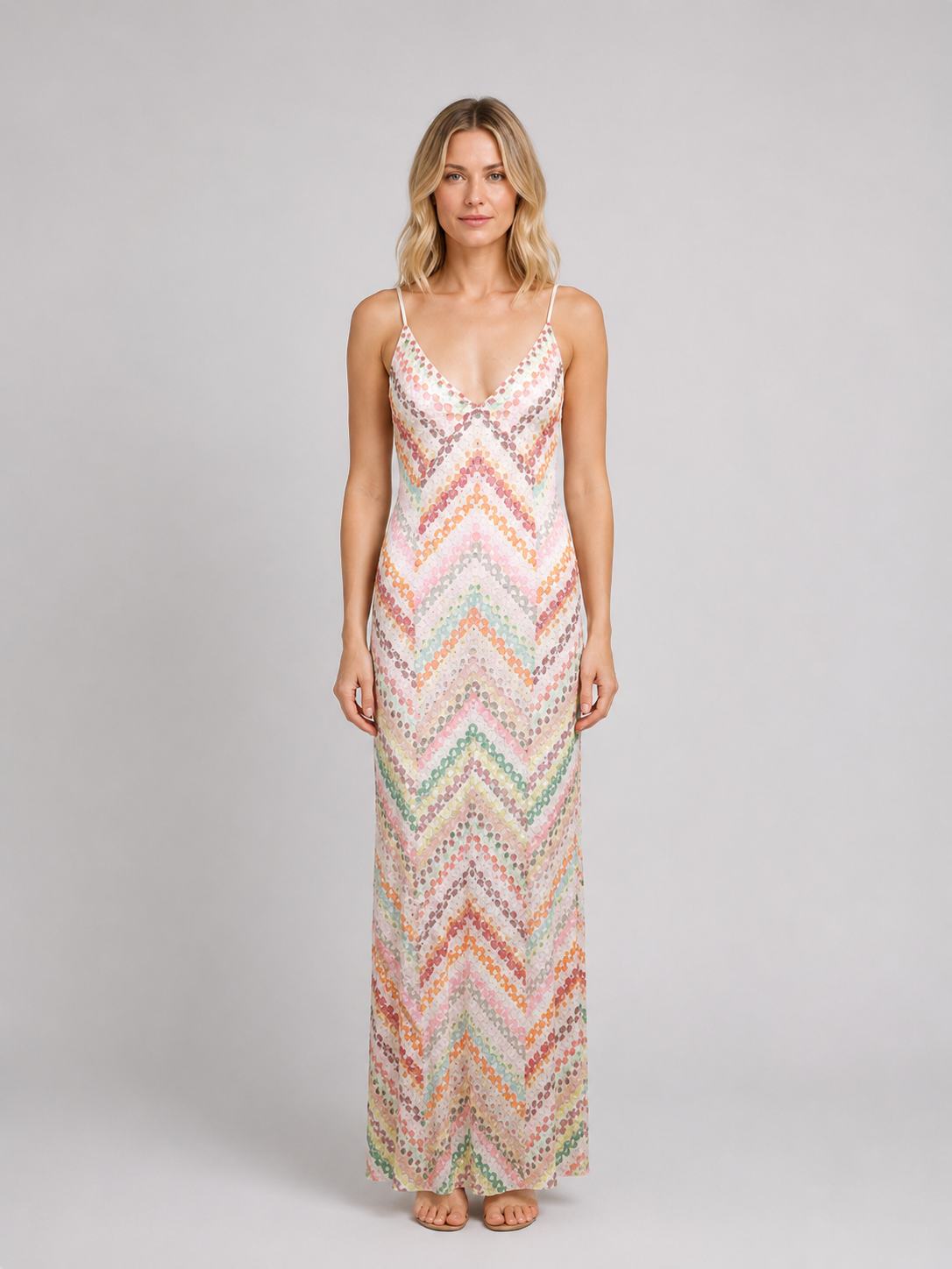 Women's Crochet Knit Maxi Dress – Boho Summer Style