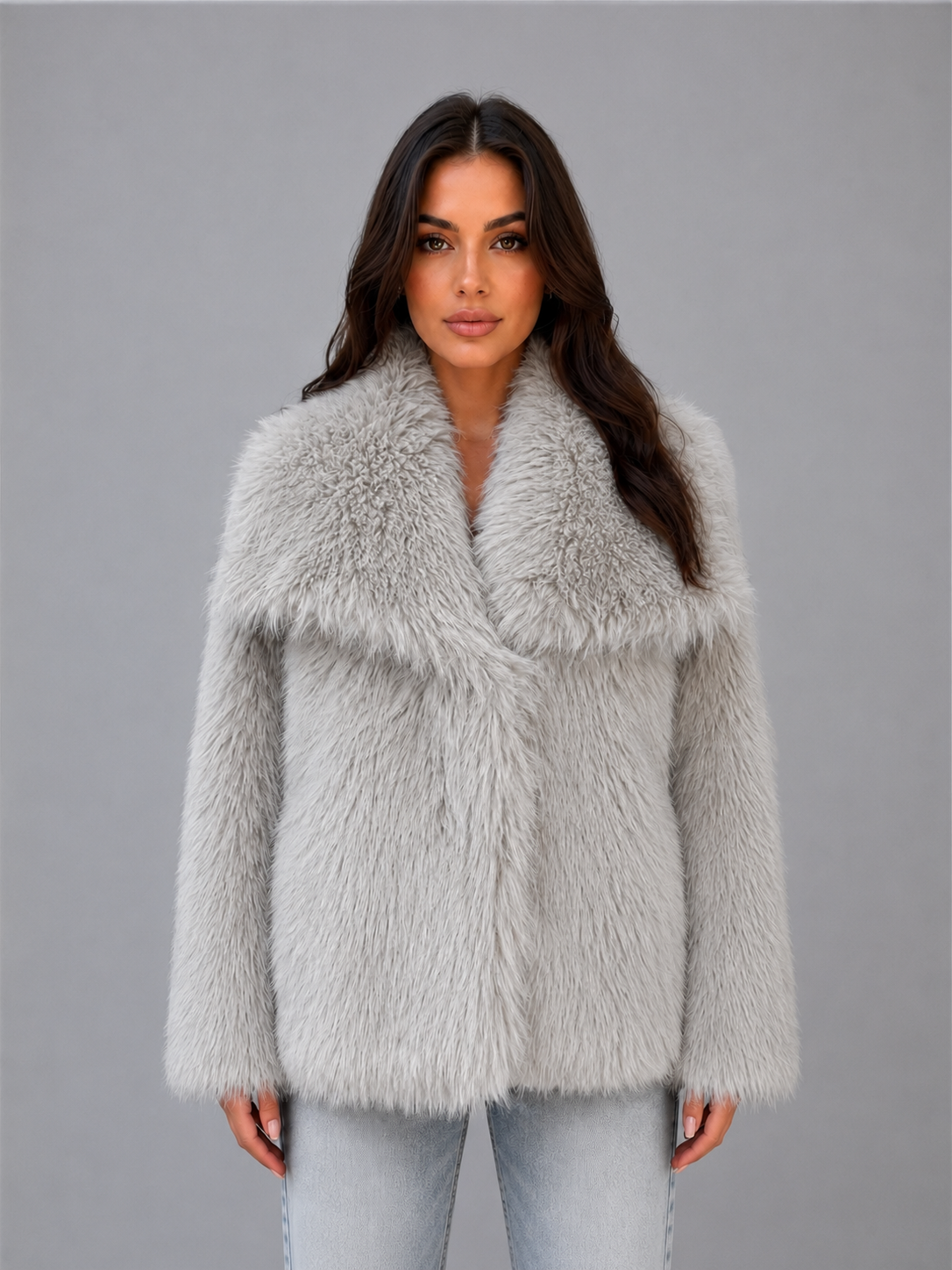 Women's Faux Fur Jacket – Soft Cosy Winter Coat