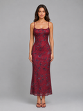 Women's Floral Corset Maxi Dress – Lace-Up Back Gown