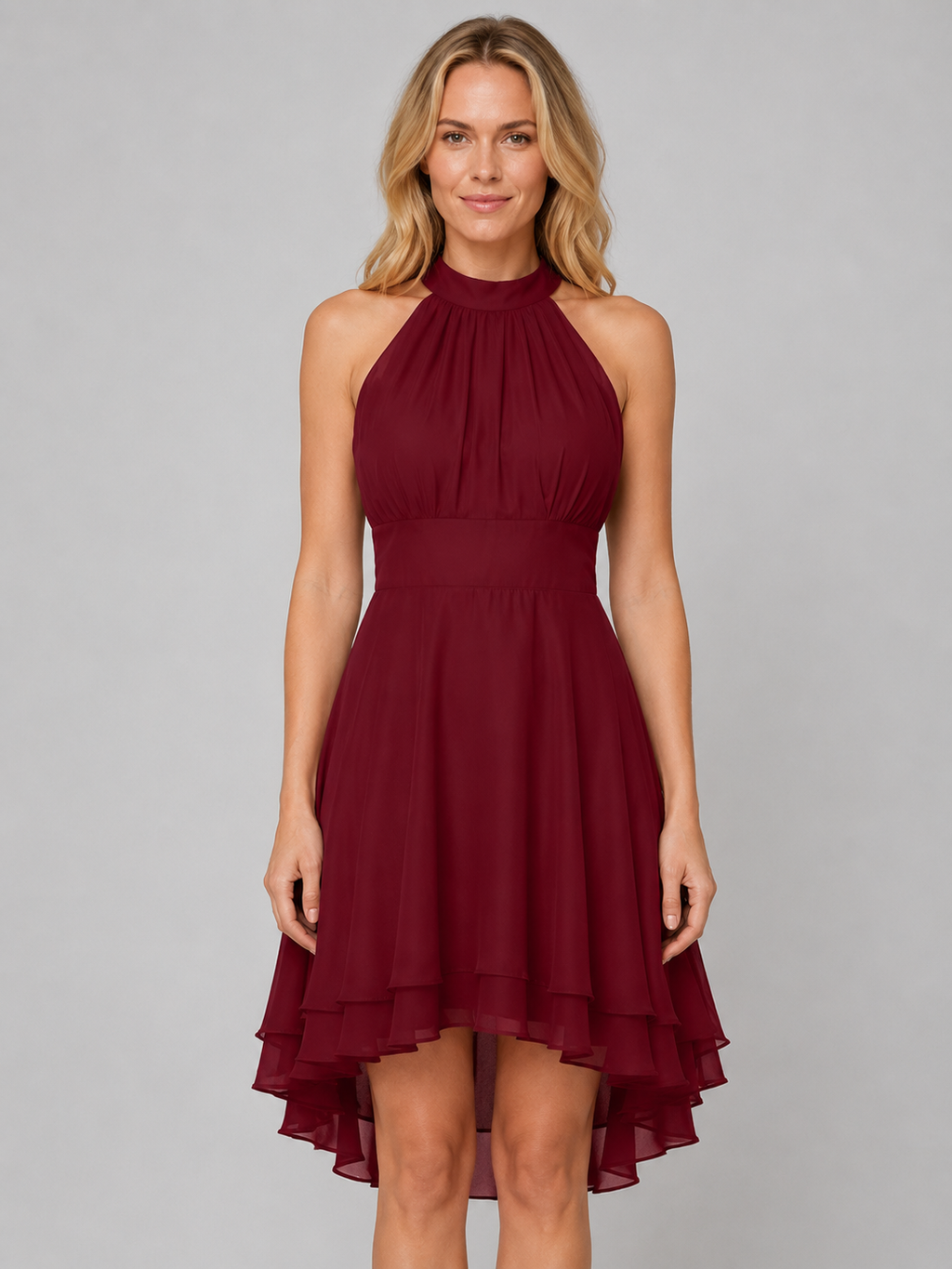 Women’s Halter Neck Chiffon Style Dress – Wedding Guest Style
