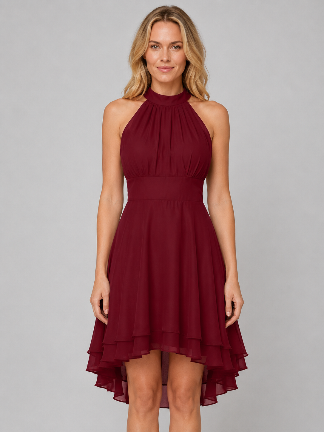Women’s Halter Neck Chiffon Style Dress – Wedding Guest Style
