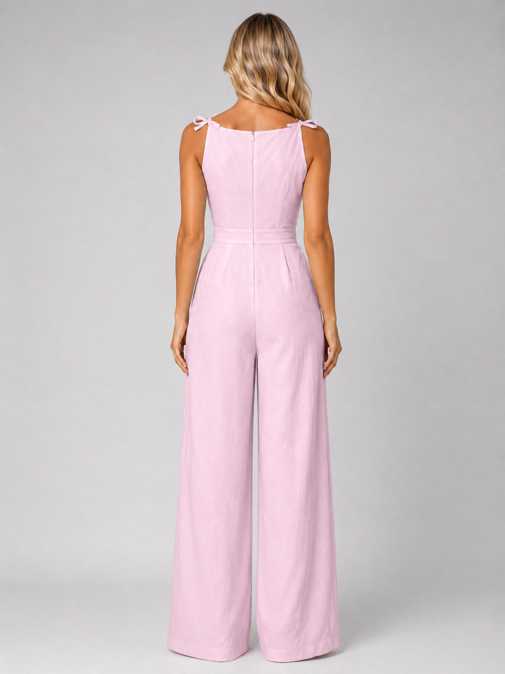 Women’s Jacquard Wide Leg Jumpsuit – Summer Occasion Style